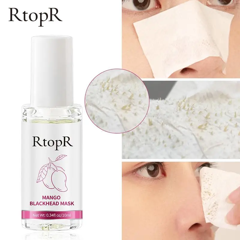 RtopR Mango Nose Blackhead Remover Mask Clean Shrink Pores Pore Clean Strips Deep Clean Pores Skin Care 10ml Softens Cuticles