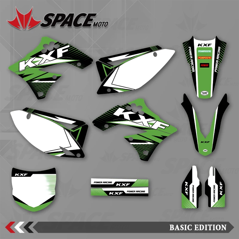 

SPACE MOTO Graphics Background Decals Stickers Motorcycle For KAWASAKI 09-12KXF250