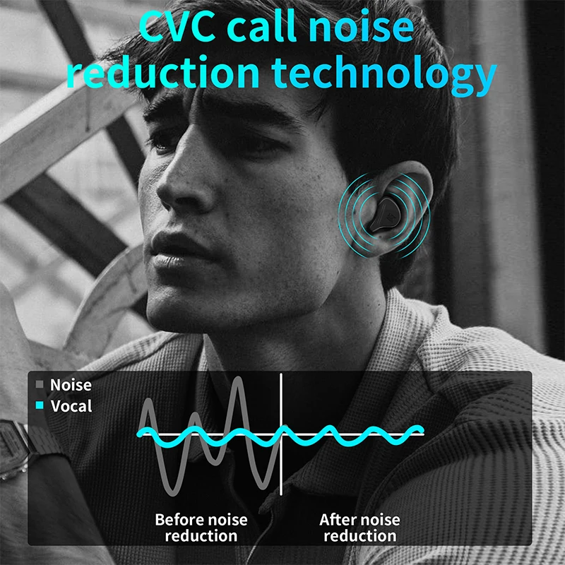 KZ VXS TWS بلوتوث متوافق 5.2 سماعة سماعة رأس لاسلكية الرياضة سماعات لعبة سماعة HiFi ستيريو باس في الأذن HD ميكروفون