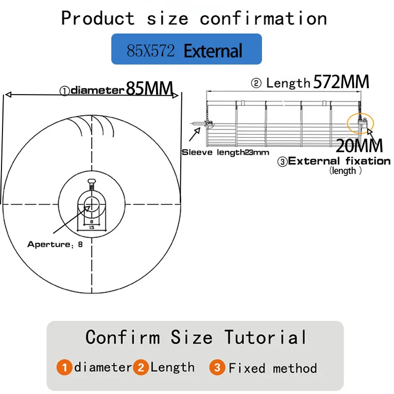 

Suspended air conditioning rotor blades Air conditioning machine room rotor through flow fan blades Fan blades85*572