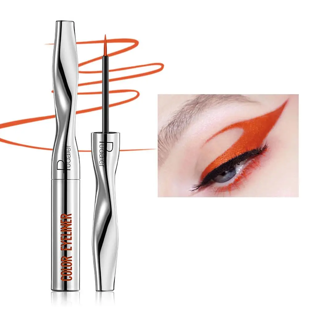 Eyeliner liquide coloré résistant à l'eau et à la transpiration, cosmétiques durables, œil épanoui, stylo bleu violet, doublure à séchage rapide non longue, G9e2