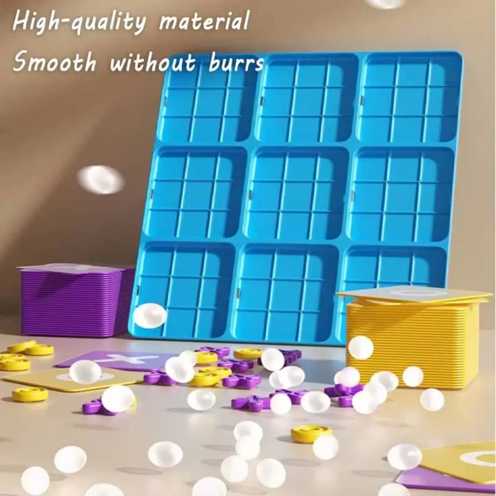 

Creative Tic Tac Toe Board Game Montessori Parent-Child Interactive Montessori Puzzle Table Game Thinking Exercise Portable