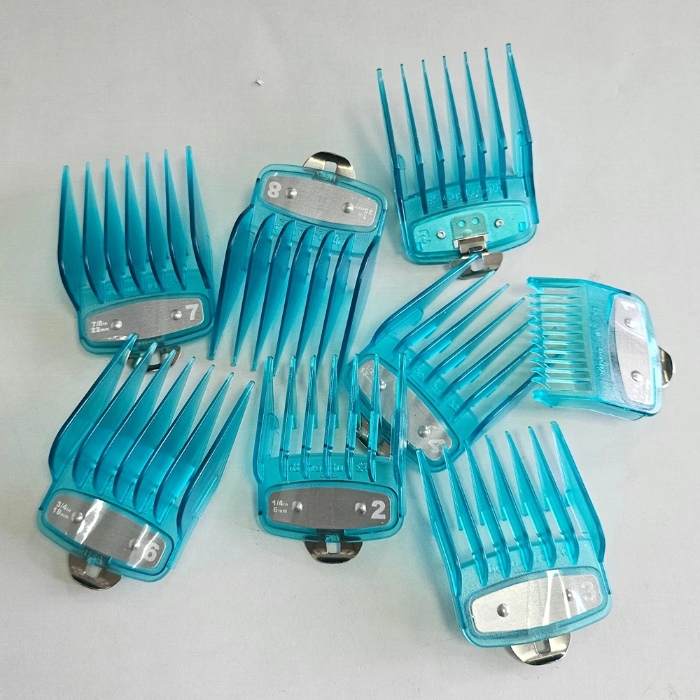 

Professional for Wahl Clipper Guards Set, 8 Pcs Coded Cutting Guides Compatible with Wahl/Kemei and Other Brand Clippers