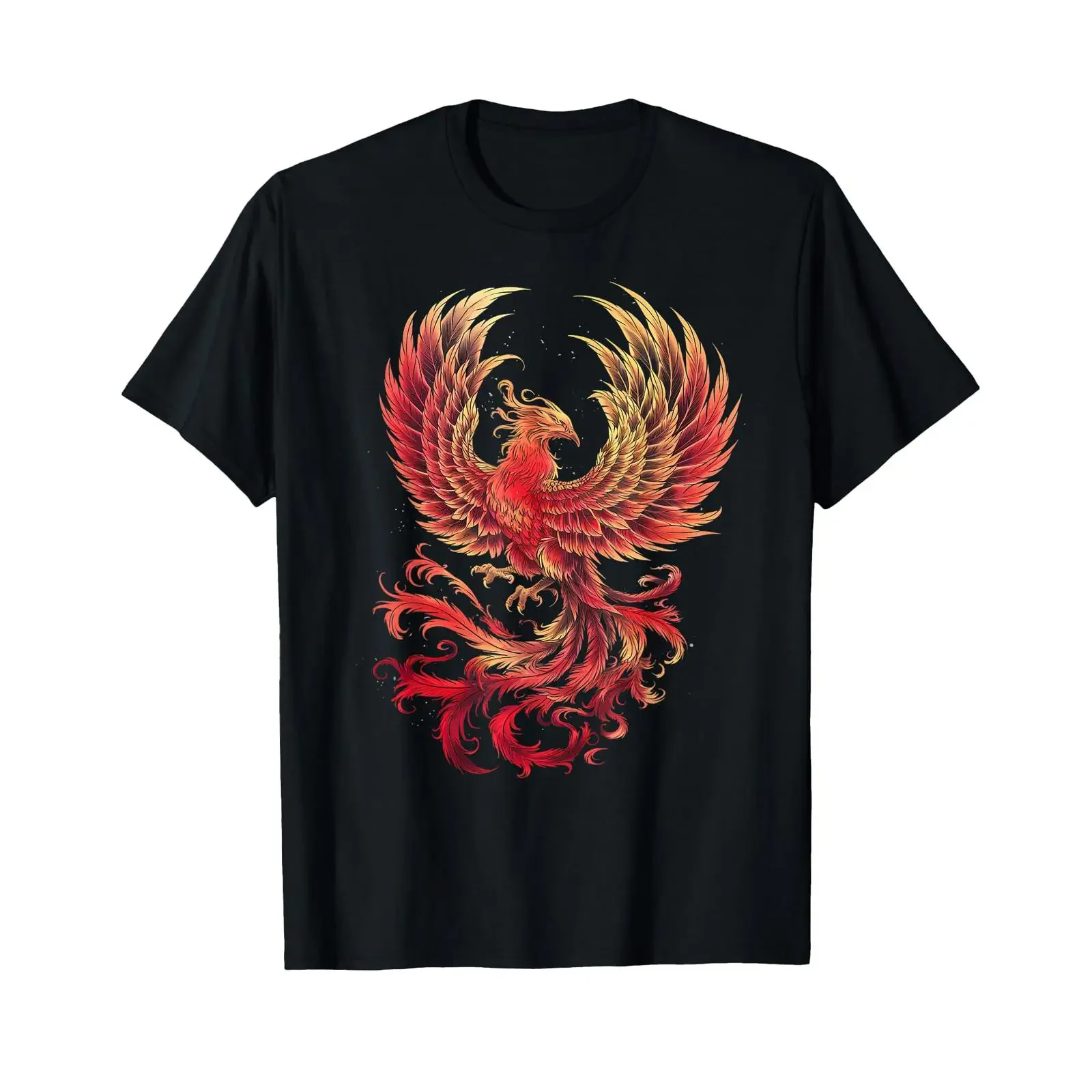 Phoenix Full Moon Rejuvenation Bird T Shirt vintage Washed Versatile graphic designer clothes Breathable Stylish fashion