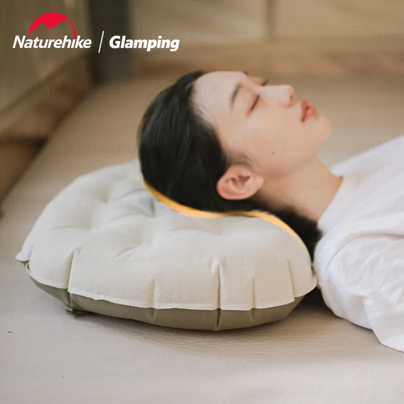 Naturehike Ultralight 175g TPU Camping Pillow Upgrade Soft Mute Inflation Pillow Travel Hiking Office Sleeping Air Pillow