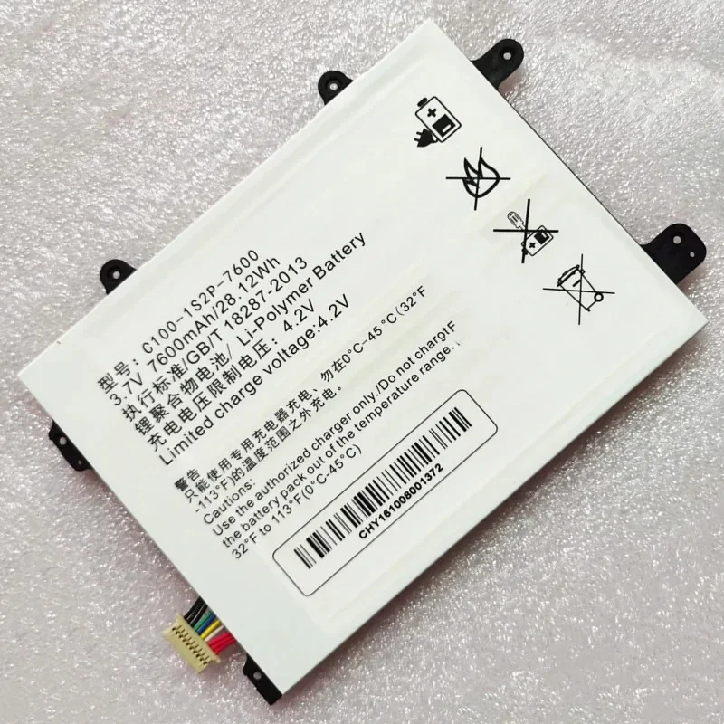 

New C100-1S2P-7600 Laptop Battery 3.7V 28.12Wh 7600mAh For Hasee Pcpad X5 CM Pro Plus Tablet PC%100 test