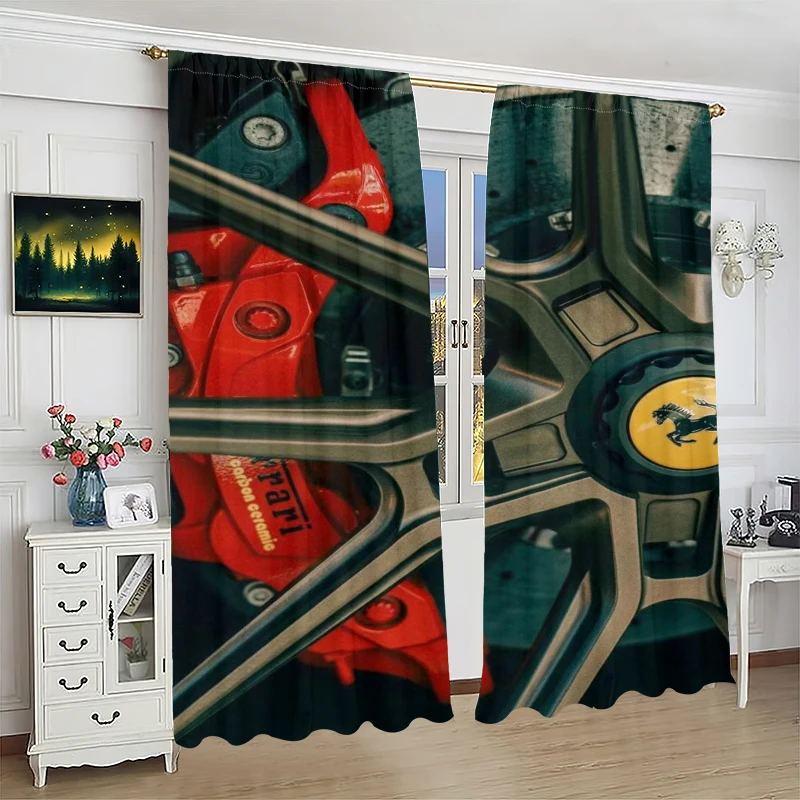 Rafa Wheel hub -2pcs- Printed curtain,100% polyester material, suitable for home decoration