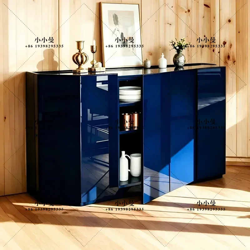 Italian Style Solid Wood Dining Side Cabinet Entryway Shoe Storage Locker Multi Functional Decorative Console Table