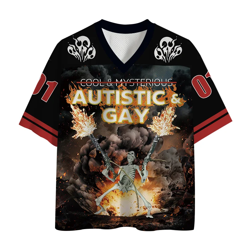 New Running Sports Quick Drying T-shirt, Upgraded Fabric, Large Mesh Knitted Fabric,fun Skeleton Element Clothing,horror Element