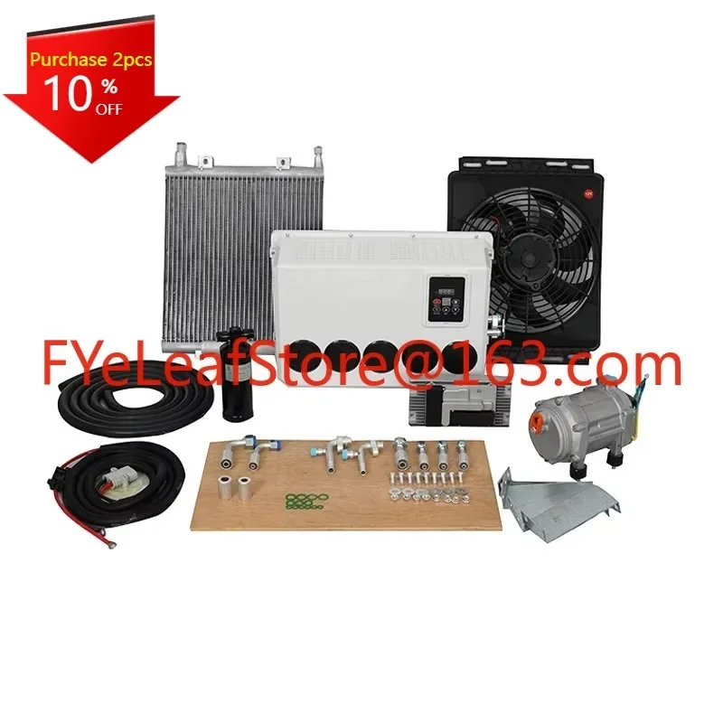 Tractor air conditioning 12V parking cooler excavator cab parking split DC air conditioning system