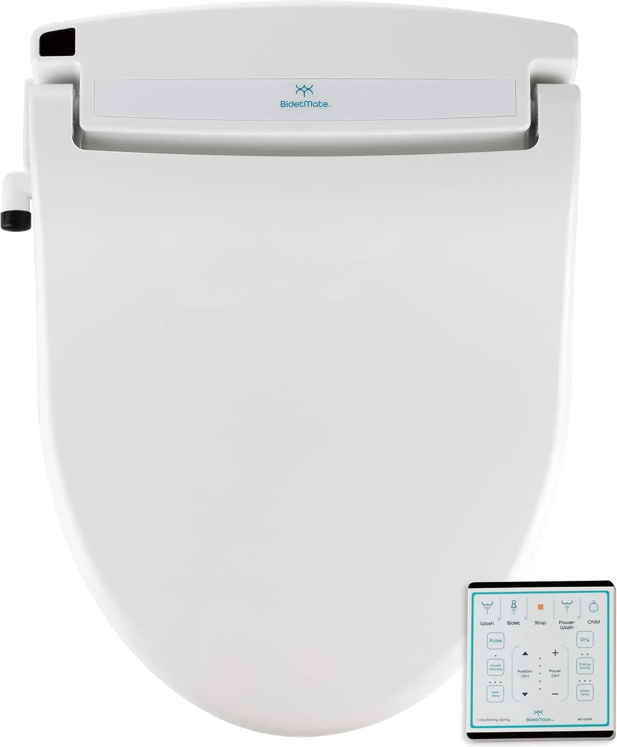 1000 Series Electric Bidet Heated Smart Toilet Seat with Heated Water, Wireless Remote, and Warm Air Dryer - Adjustable