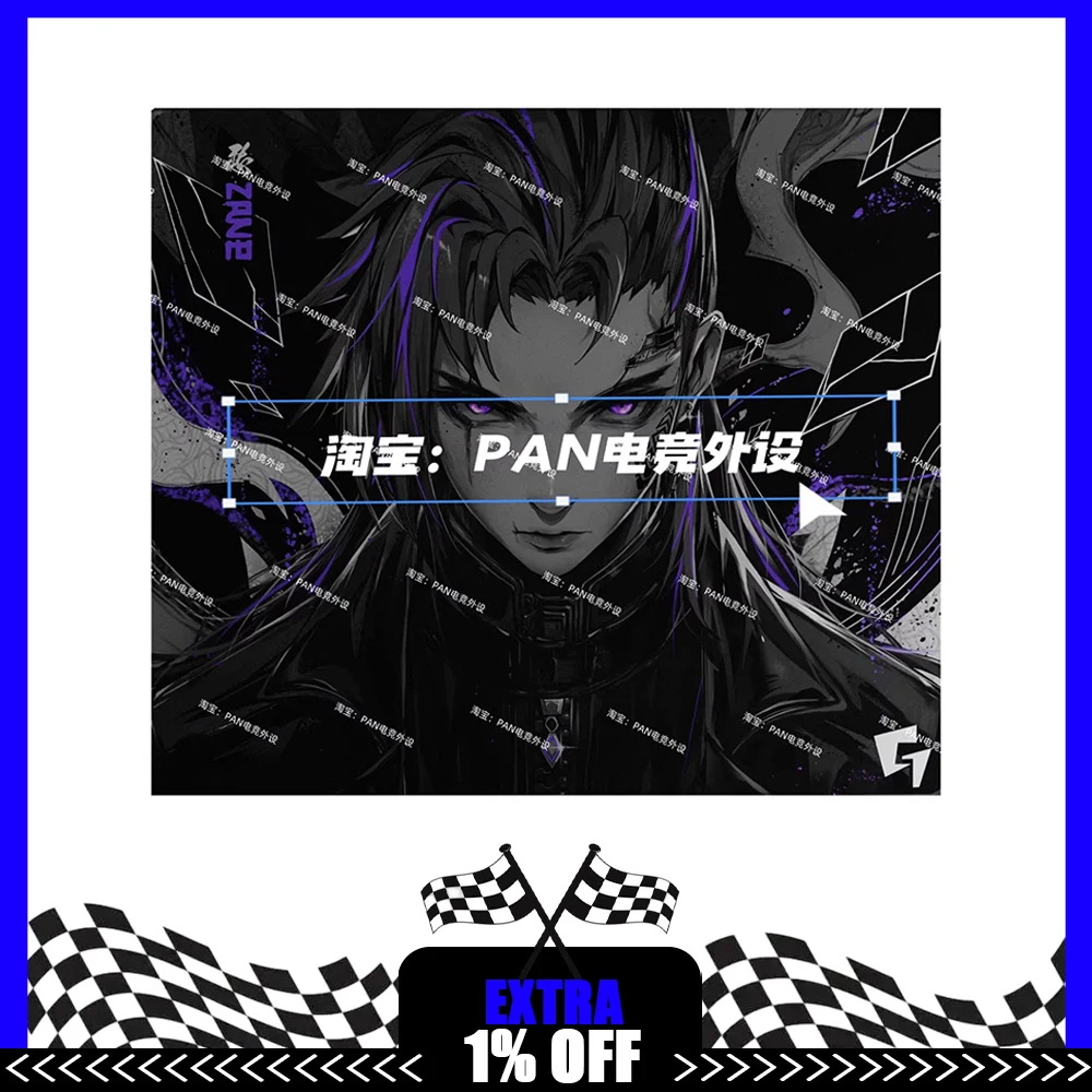 PAN Esports Zane Glass Mousepad Smooth and Speed Mouse Pad FPS Duplicate Glsswrks X Zane For TTK APEX CSGO PC Accessories Gifts