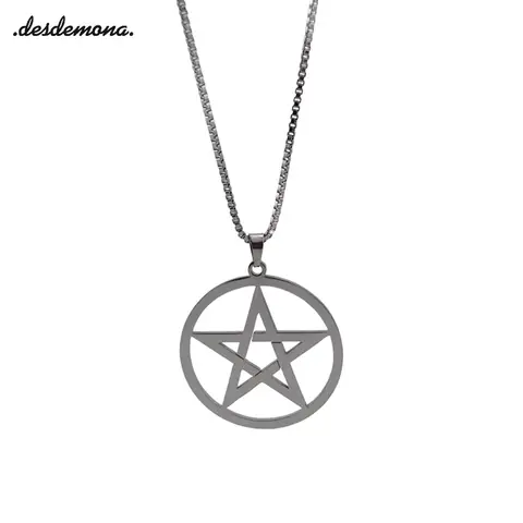 Custom Stainless Steel Necklace Simple Classic Fashion Star Pentagram Pendant Girl Short Long Chain Necklaces Jewelry For Women