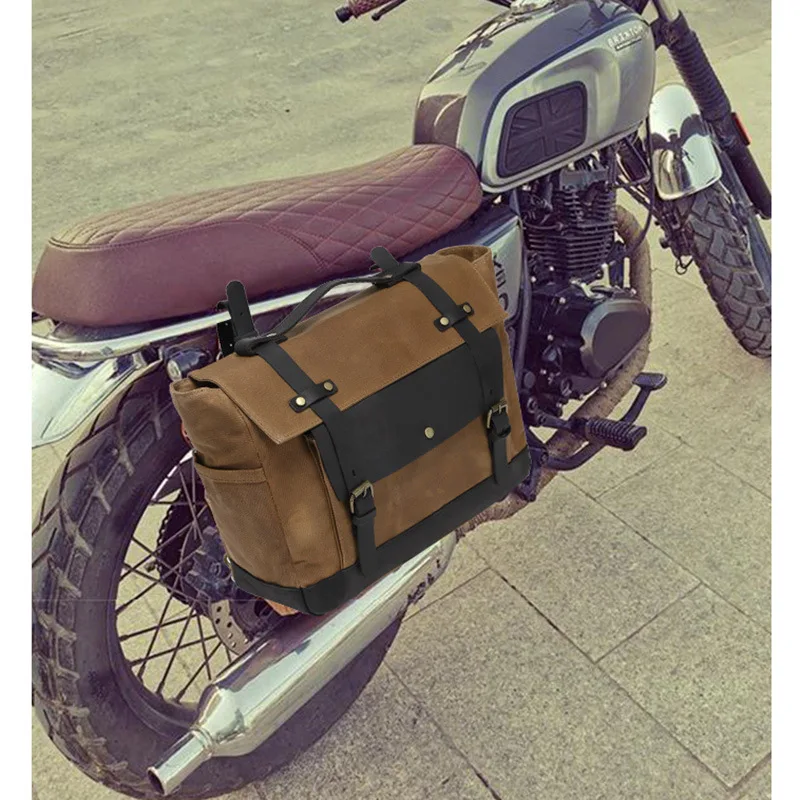 

Durable Motorcyle Bag Waterproof Side Saddle Bag Large Capacity for Outdoor Riding Traveling Camping