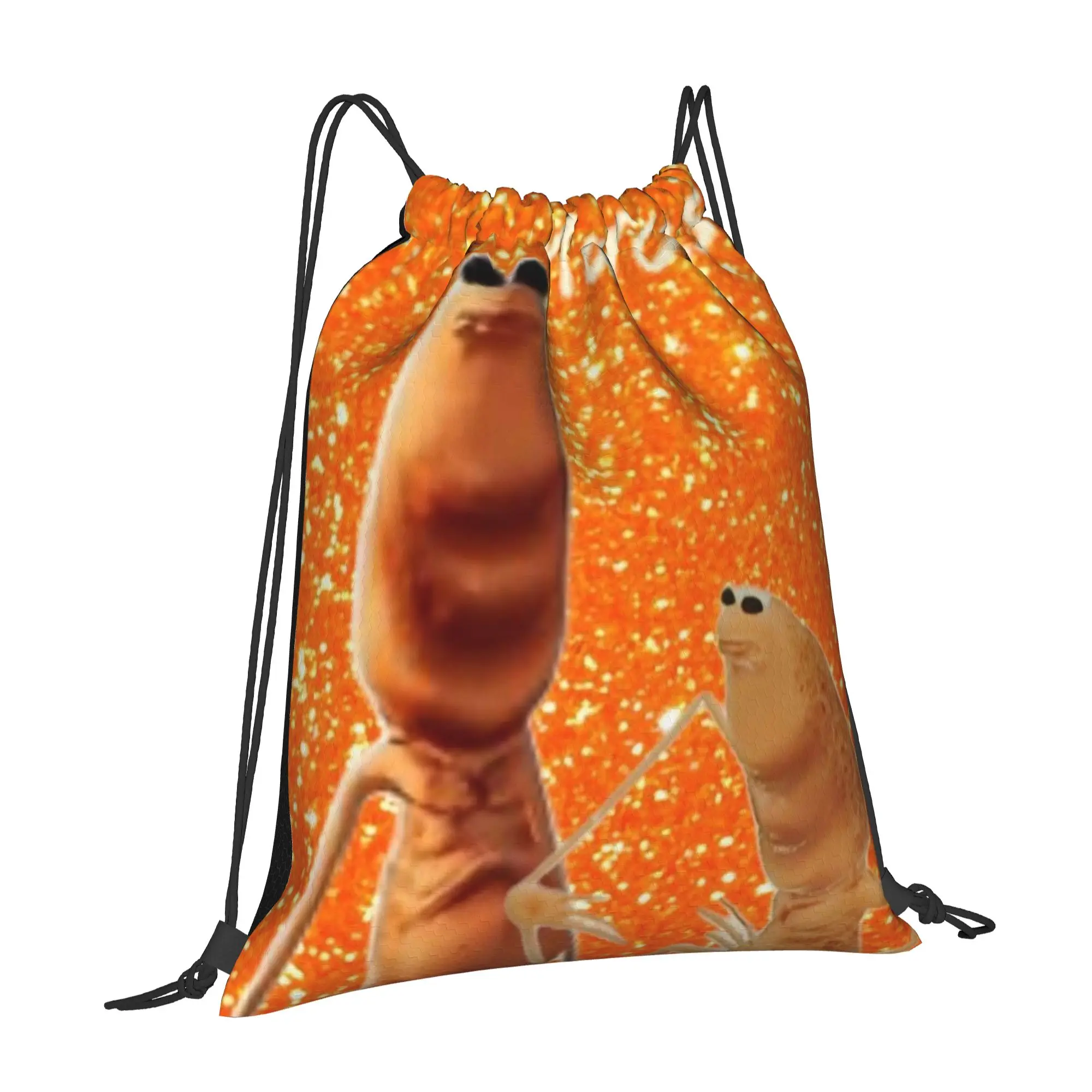 Marcus The Worm 4 Marcus The Worm Multi-function Pocket Men Women Storage Backpack Teenager Travel Bag Print Drawstring Bags