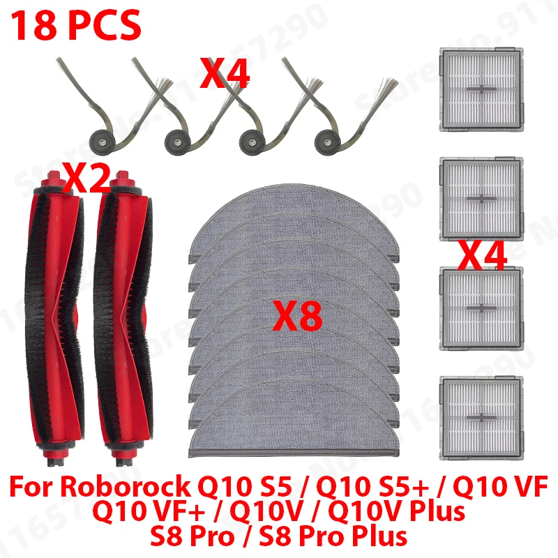 Onderdelen en accessoires geschikt voor (Roborock Q10 S5 / Q10 S5+ / Q10 VF / Q10 VF+ / Q10V / Q10V Plus / S8 Pro / S8 Pro Plus)