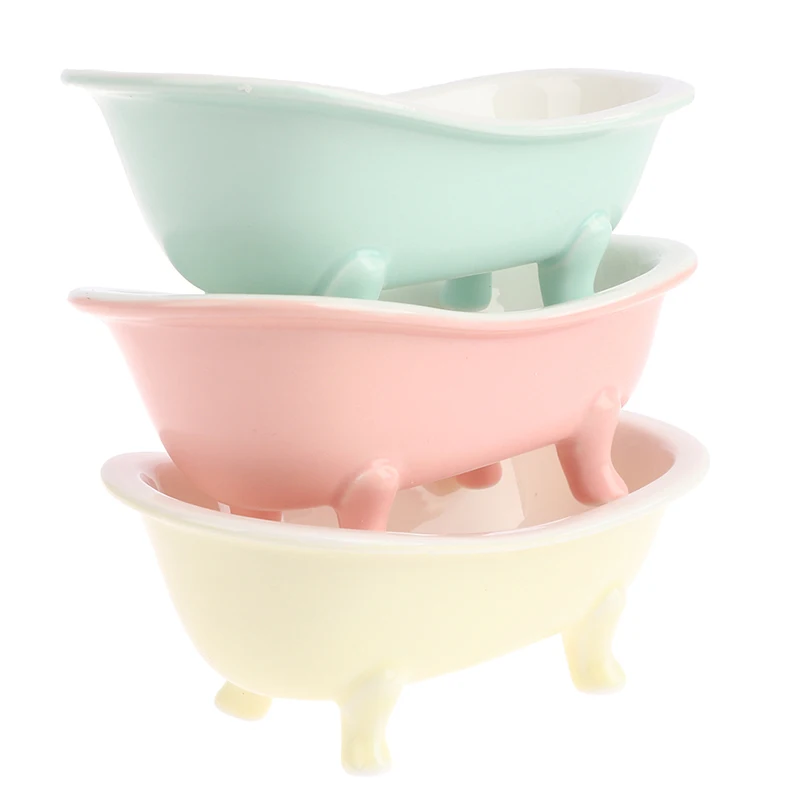 Mini Ceramic Bathtub Doll Furniture Bjd Doll House Accessories Bathtub Color Shooting Props DIY Fashion Toys Dollhouse Furniture