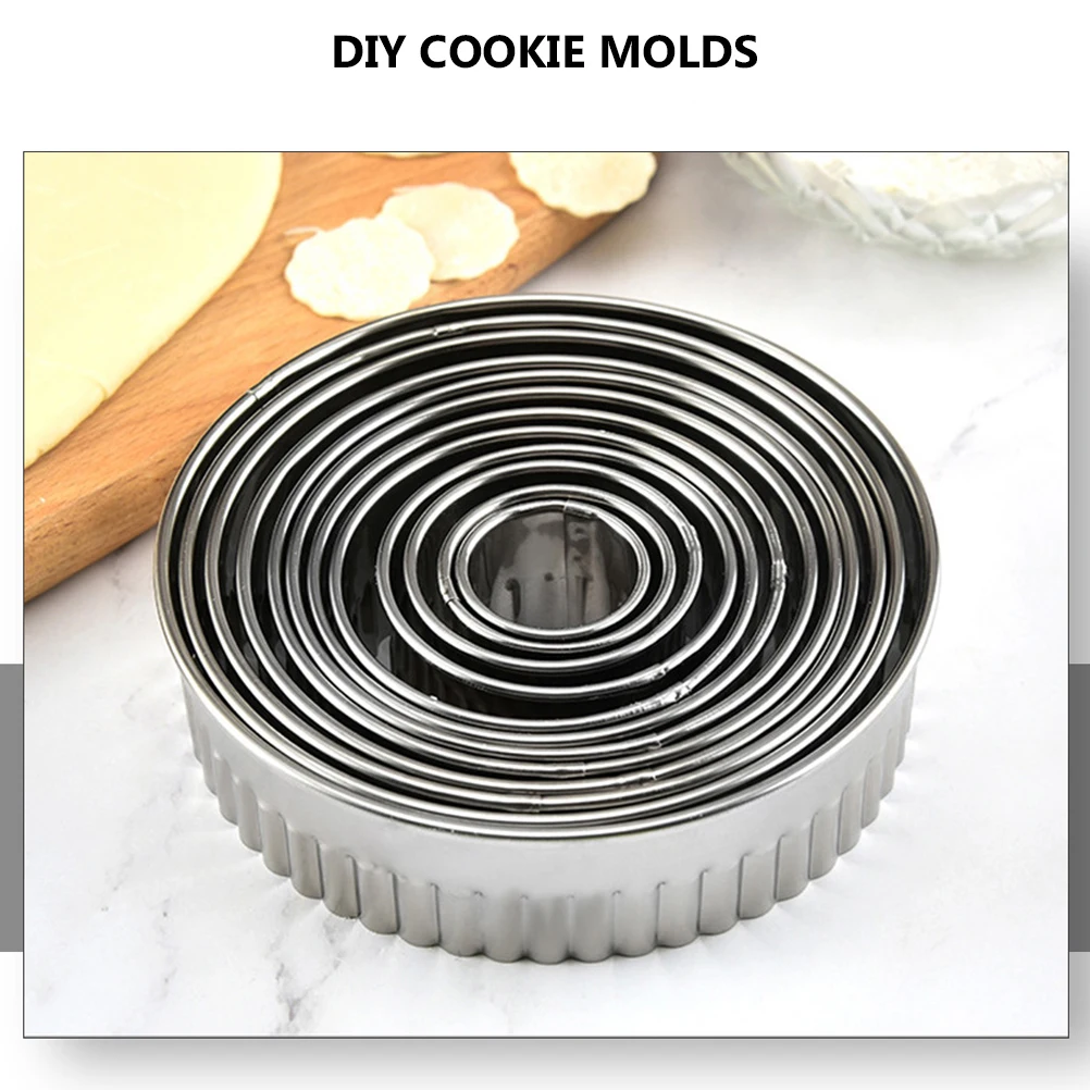 

12pcs Stainless Steel Cookie Set Baking Molds Biscuit Shapes DIY Tools Easy Clean Polished Heat Resistant