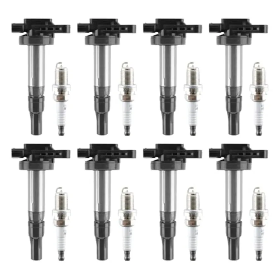 

Ignition Coils 8PCS Spark Plugs BKR5EGP for Jaguar S-Type Super Vanden Plas XF XJ8 XJR XK XK8 XKR Land Rover LR3 Range Rover Sp