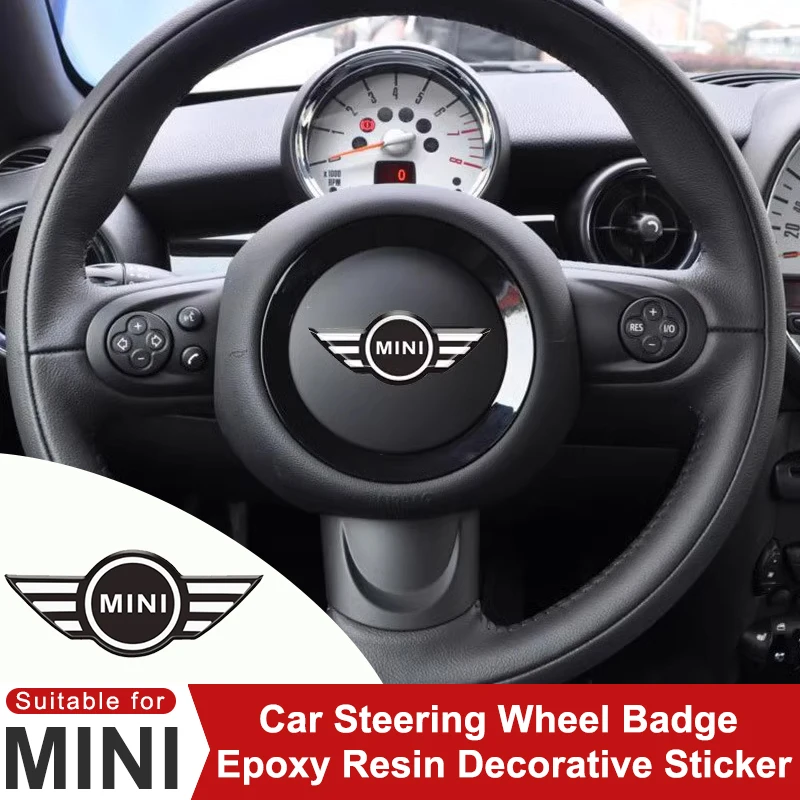 For BMW MINI ONE Cooper S JCW R56 R60 R61 F55 F56 F57 F60 Car Steering Wheel Mark Decorative Sticker Interior Accessories