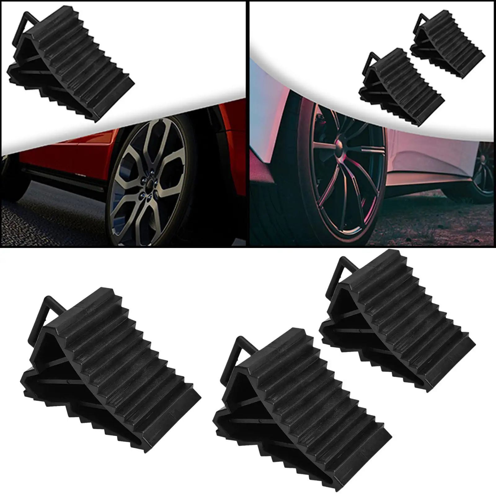 

Generic Trailer RV Wheel Chock Tire Brake Stopper Compact Parking Chock