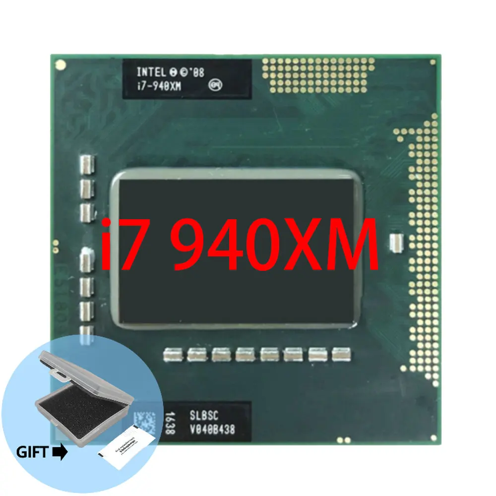 

Intel Core i7-940XM i7 940XM SLBSC 2.1 GHz Quad Core CPU Processor 8M 55W Socket G1 / rPGA988A