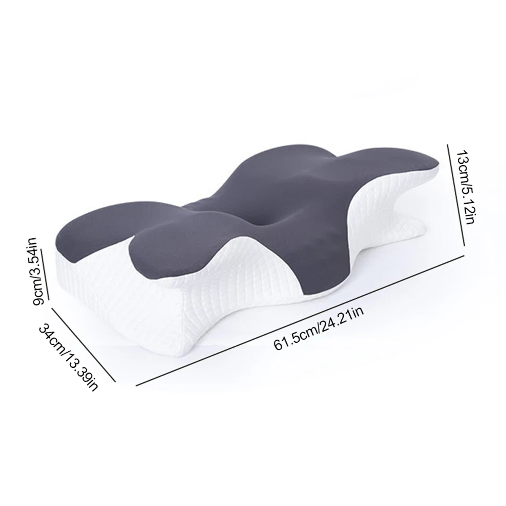 Oreiller cervical en mousse à mémoire de forme, sommeil ergonomique, oreiller cervical confortable, protection du cou, oreiller en forme de papillon, 4WD