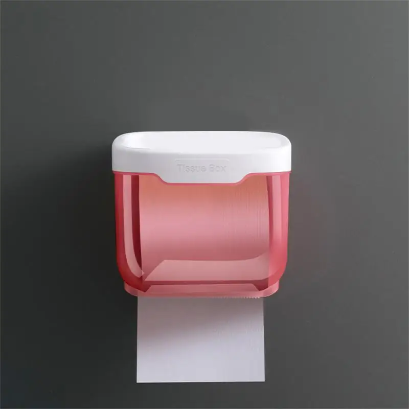 Tissue Storage Box Bathroom Wall Mount Punch-Free Toilet Paper Holder Paper Towel Storage Rack Organizer Bathroom Home Supplies