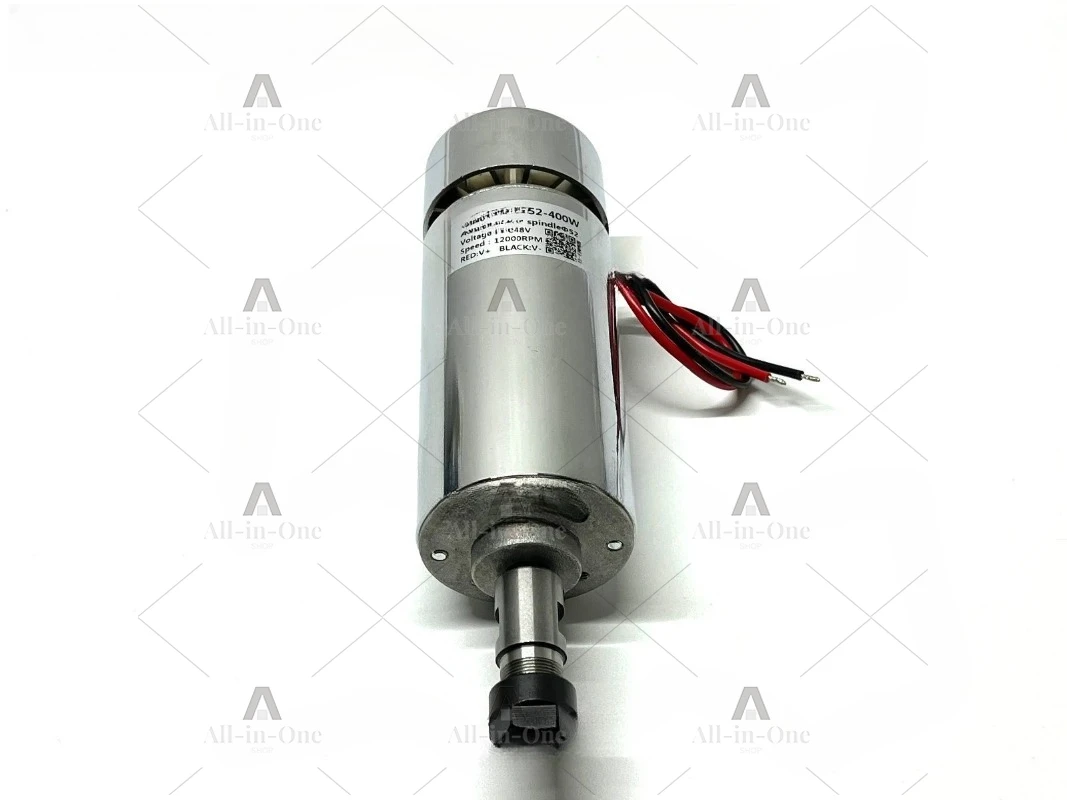48V 400W High-speed Air-cooled Spindle Motor, PCB Engraving Machine Spindle, Grinding