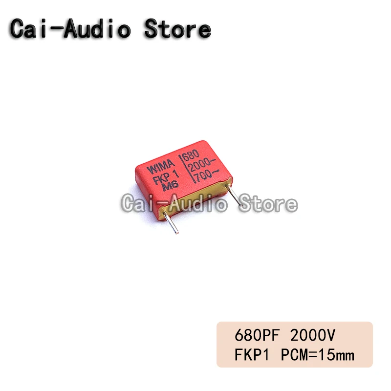 2PCS/5PCS/10PCS/Lot Brand NEW Germany WIMA FKP1 2000V 680PF 2000V681 Film Capacitor 2000v680pf 681 Pitch 15mm FKP1U006804C00