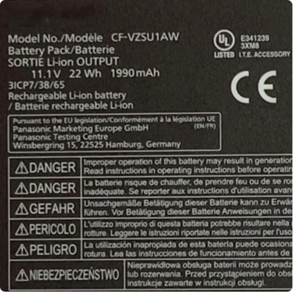 Imagem -06 - Bateria Original do Portátil para Panasonic Cf-vzsu1aw Cf-vzsu1ar Cf-vzsu1ajs Cf-vzsu1bw Vzsu1br 11.1v 22wh 10.8v 45wh 12 Dentro