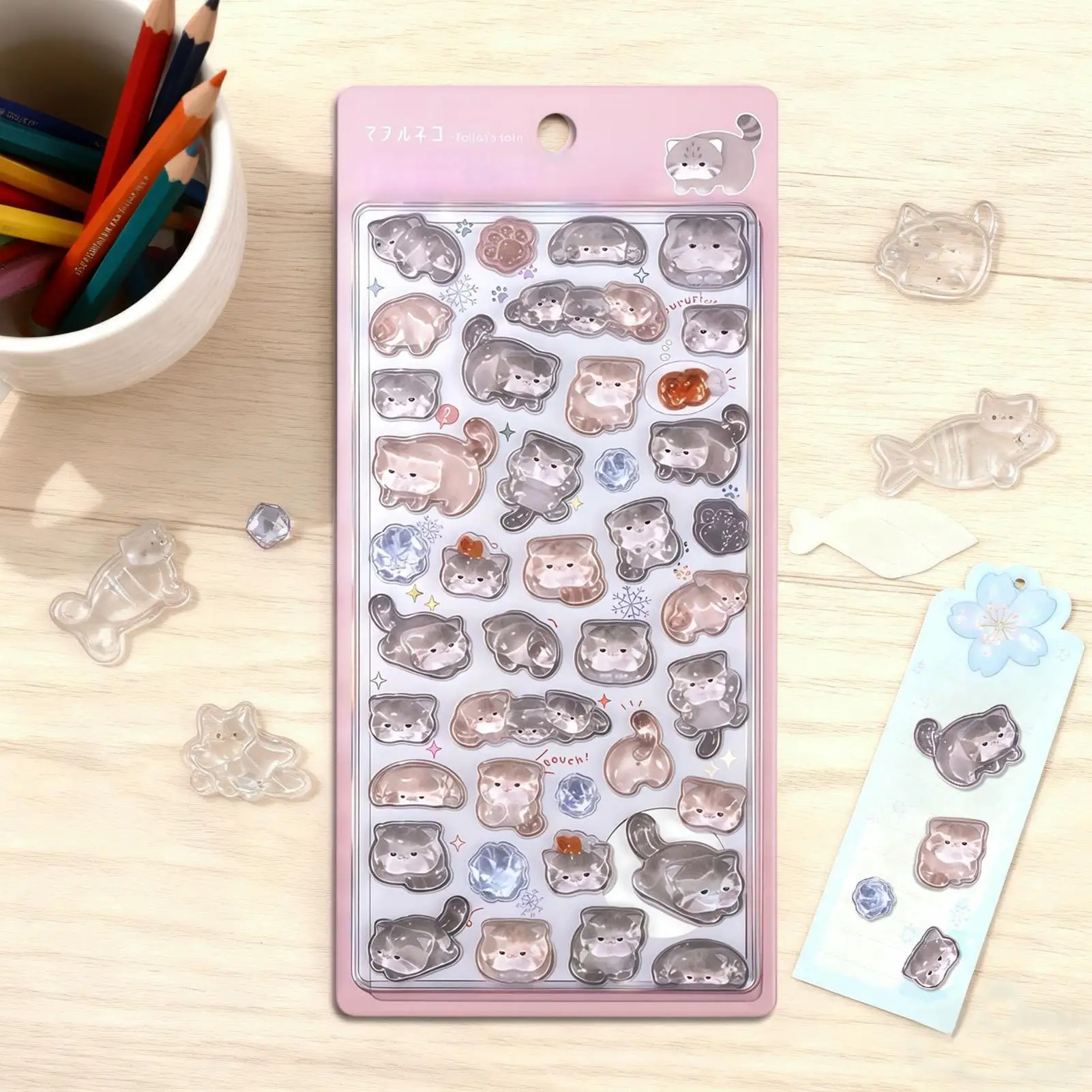 ثلاثية الأبعاد الإغاثة كريستال القط/خنزير الأطفال ملصقات الحيوان موضوع الراتنج الشارات لطيف الكرتون لتقوم بها بنفسك جراب هاتف ثلاثية الأبعاد الراتنج الصب ملصق #6