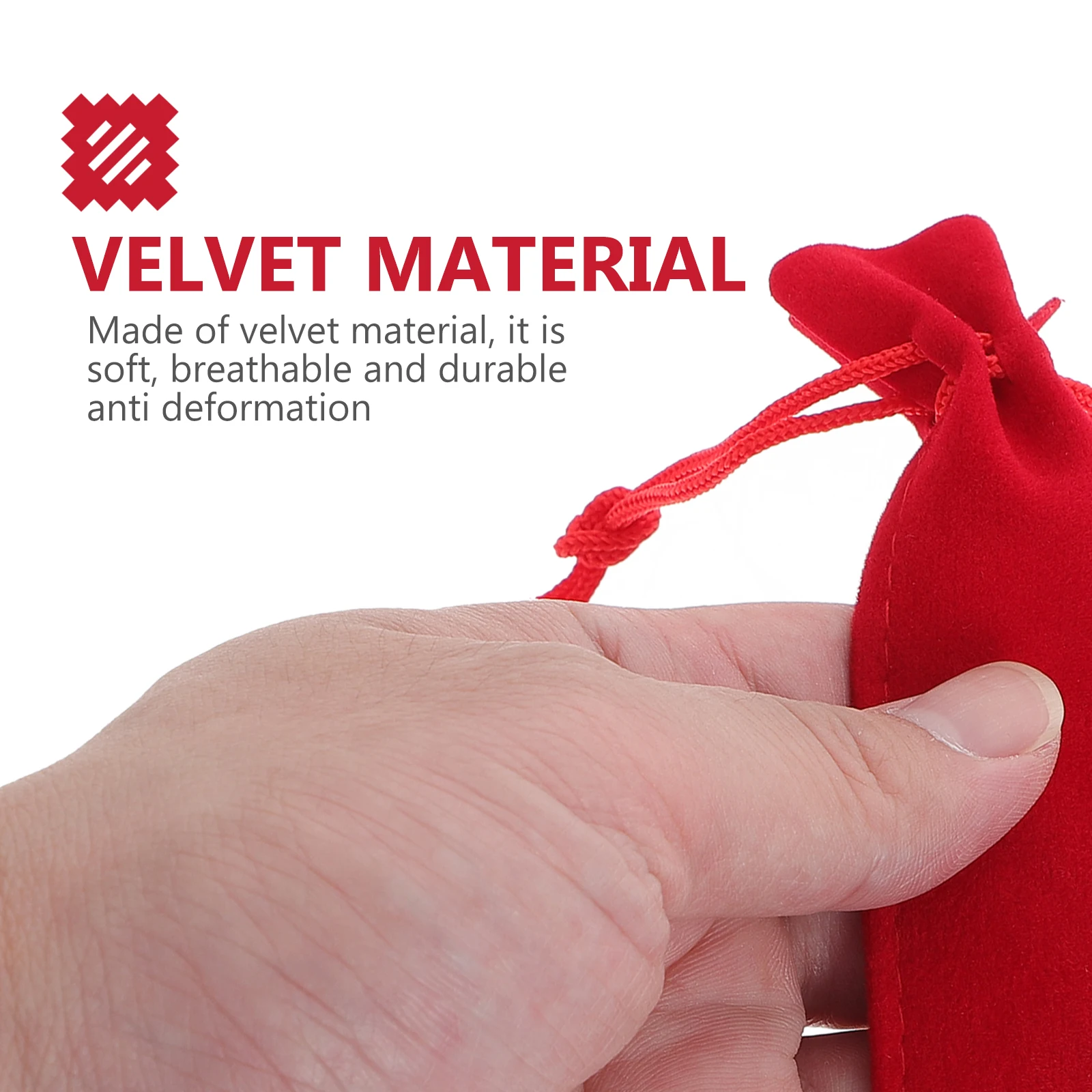 

20pcs Pouch Gift Set Sleeve Drawstring Closure Sleeve Business Pencil Case Style Pen Pen Pouch Case Red