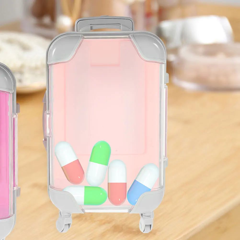 

4pcs Mini Storage Box Eyelash Travel Case Makeup Suitcase Organizer Luggage Portable Cosmetics eyelash box