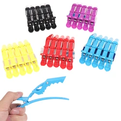 5pcs Salon Hair Grip Crocodile Hairdressing Barbers Clips Professional Matte Sectioning Clips Clamps Hairdressing Tweezers