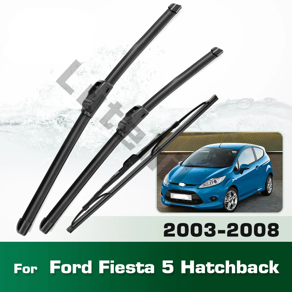 Scheibenwischer vorne und hinten, Set für Ford Fiesta 5 Schrägheck 2003–2008, Windschutzscheibe, Windschutzscheibe, Fenster, 22 Zoll + 16 Zoll + 11 Zoll