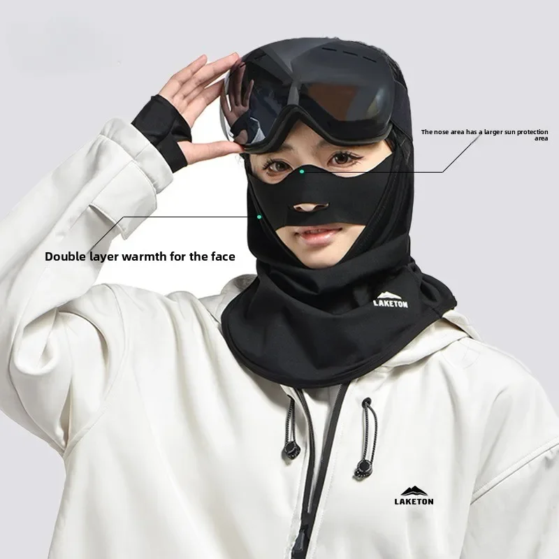 3D Contour Ski Mask 1Pc - Fleece Lined Windproof Warm UV Protection Skin-Friendly for Winter Sports & Outdoor Activities
