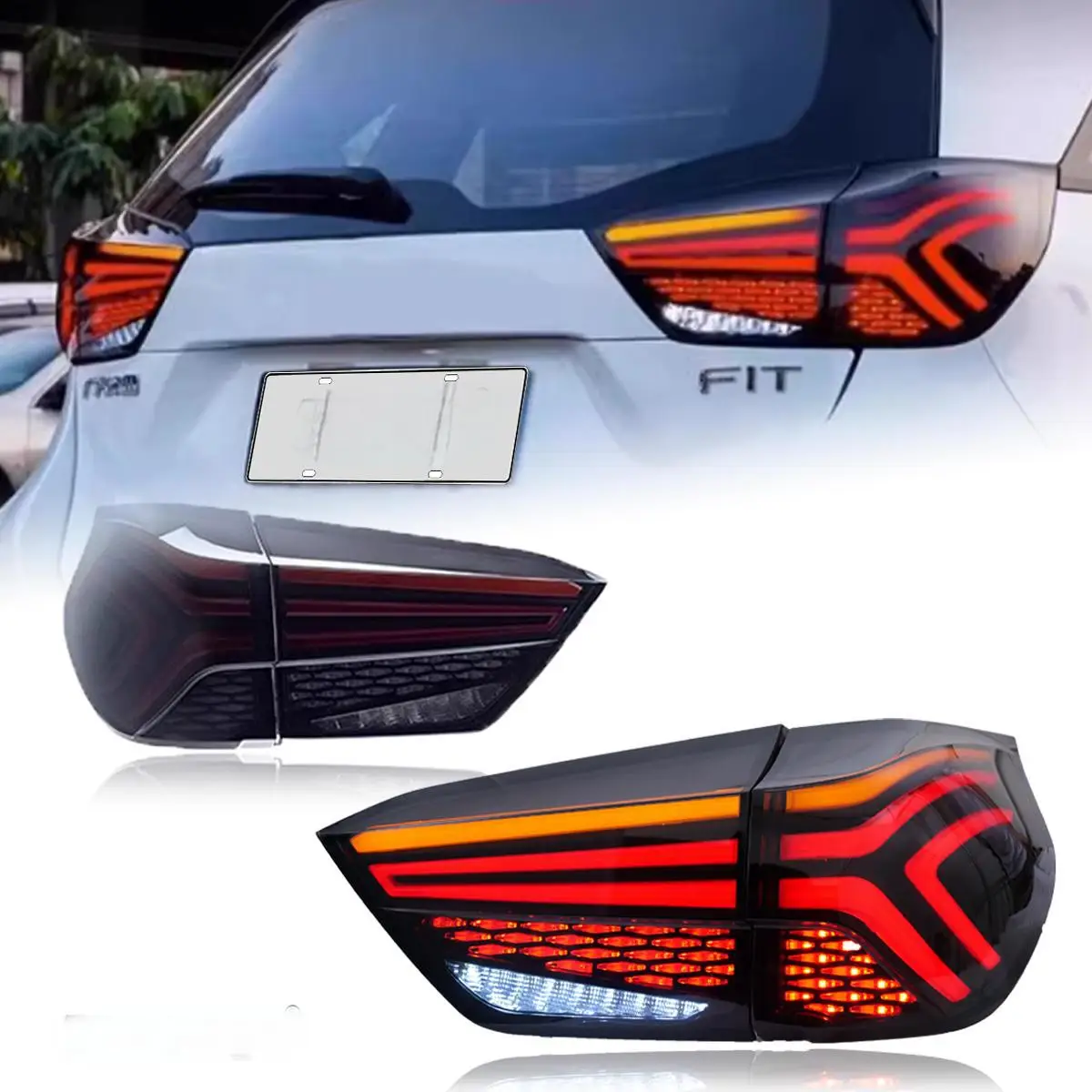 LED Tail Light For Honda FIT/JAZZ 2020-2022 Rear Lamps Animation DRL Brake Turn Signal Assembly