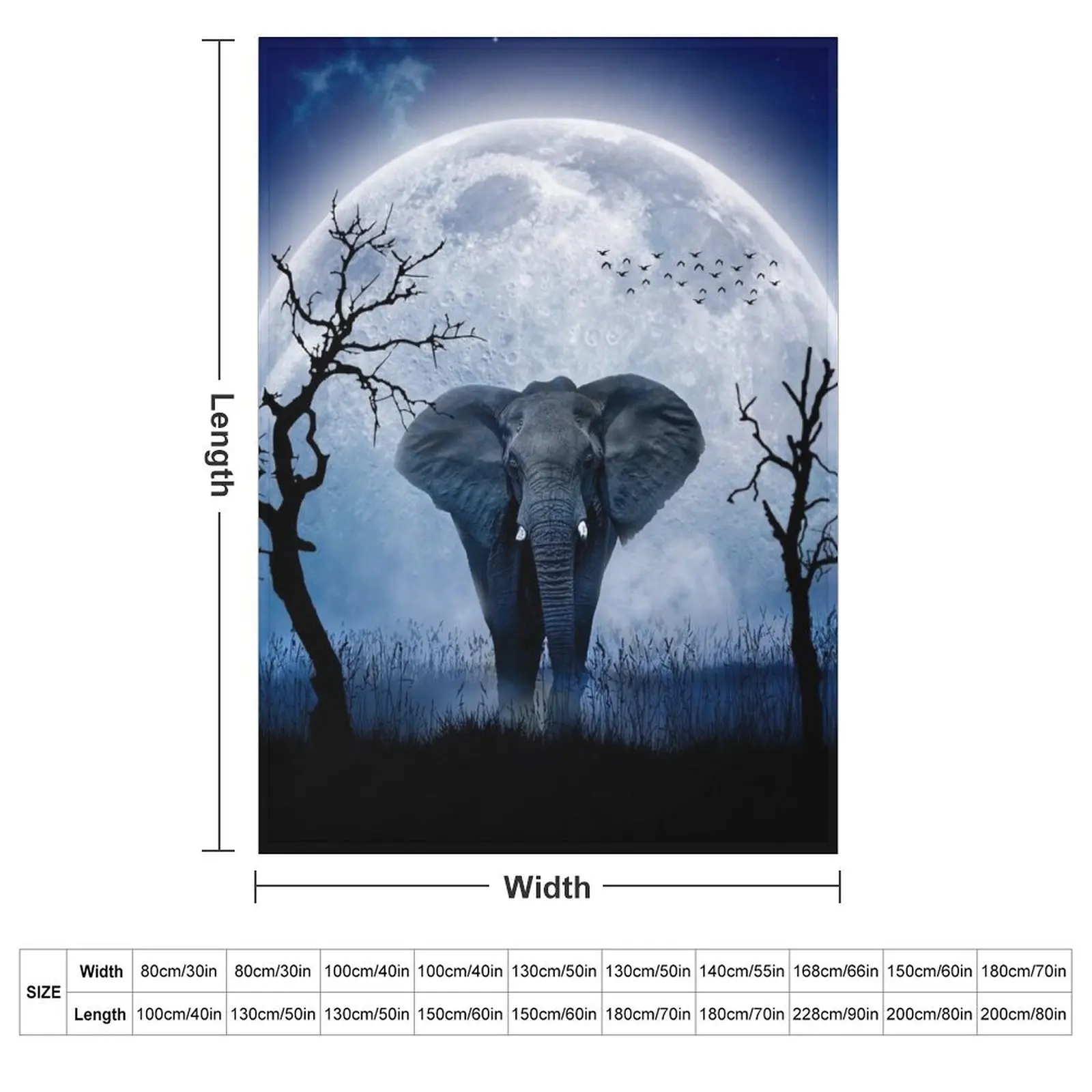 SWAMP ELEPHANT Throw Blanket couch cozy soft plush fuzzy picnic outdoor blanket