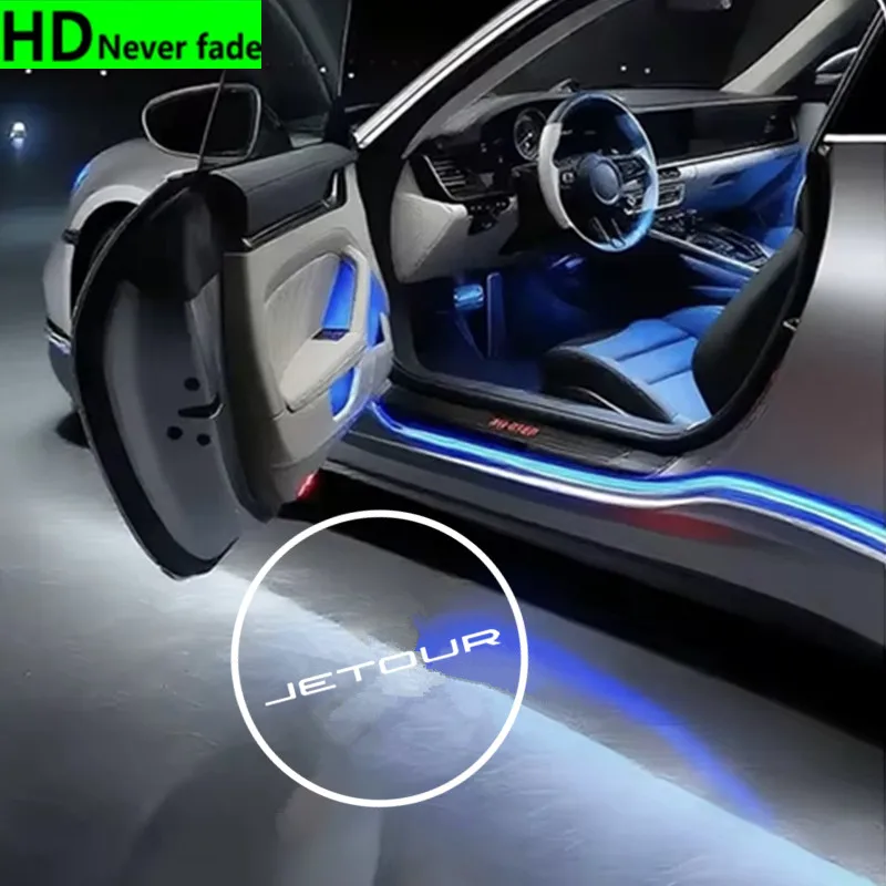2Pcs HD Car LED Door Light Projector Ghost Shadow Light Welcome Light For Jetour X70 X90 X95 Dashing Traveller