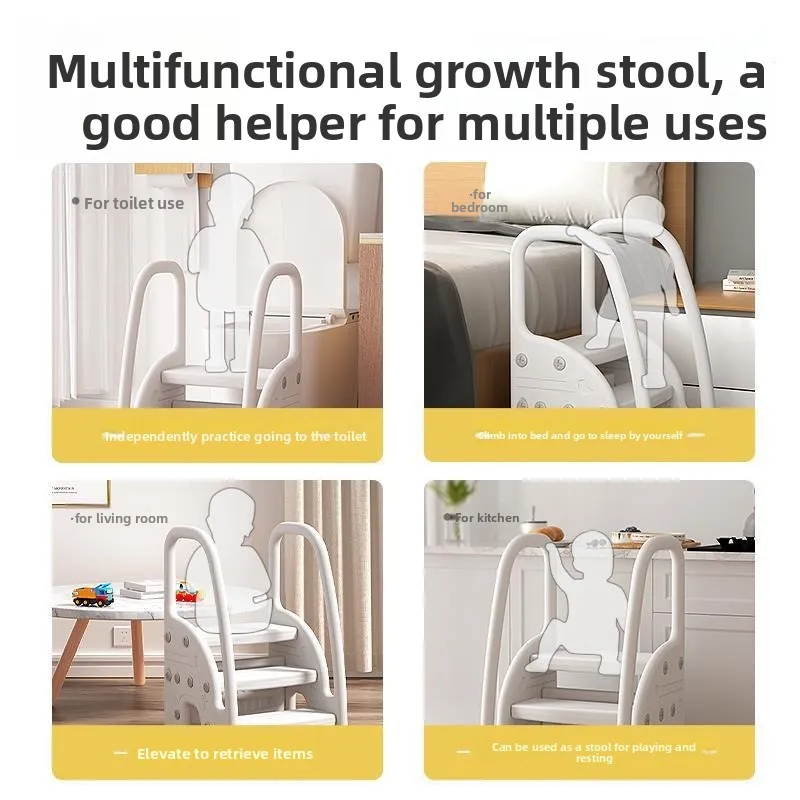 Toddler Sink Step Stool Bathroom Foot Rest Non Slip Safe Height Boost Baby Hand Washing Ladder Preschool Washbasin Bench