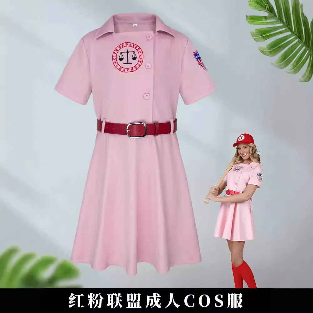 Rockford Peaches Movie AAGPBL Women\'s Baseball Dress Halloween Costume Cosplay