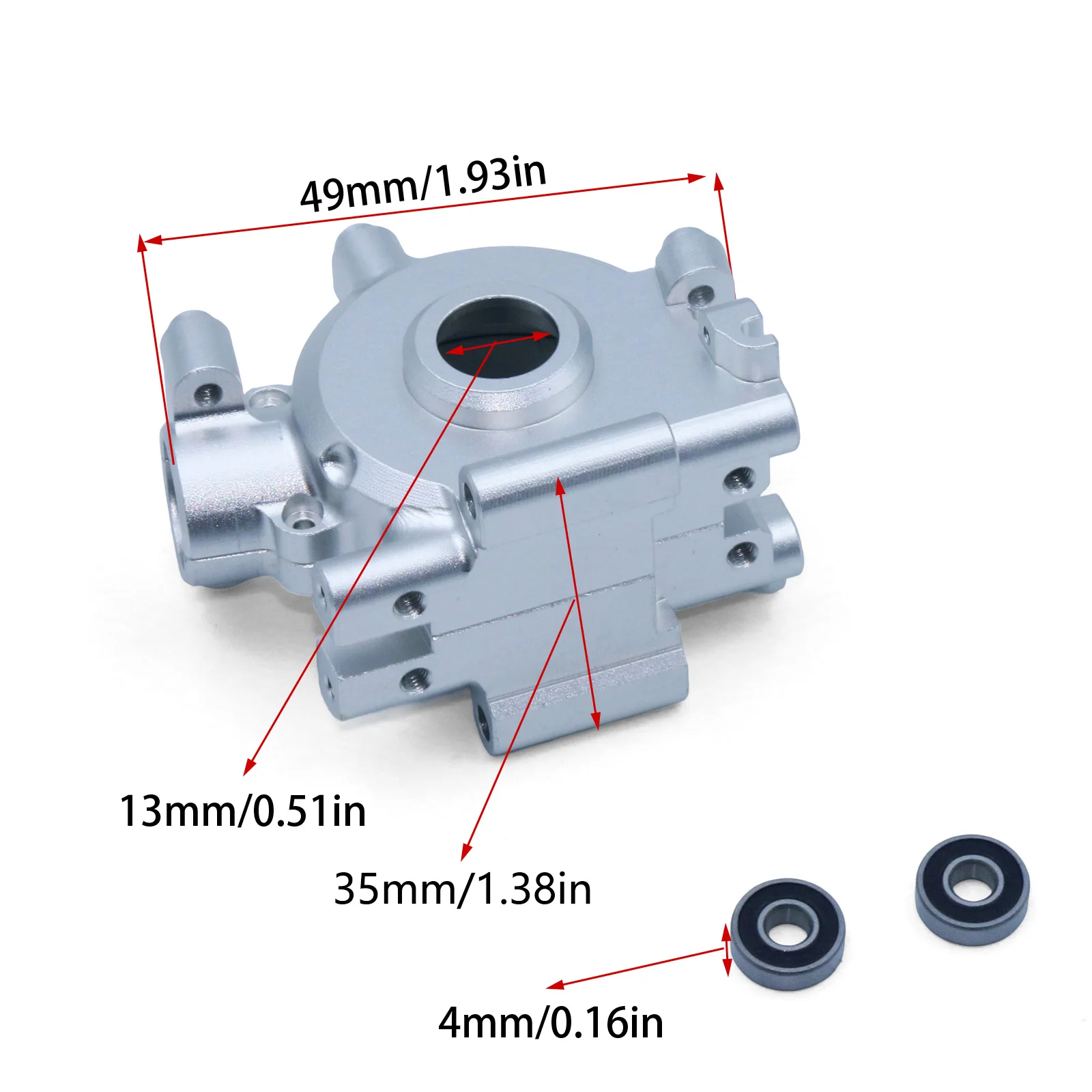 [Caixa de engrenagens de metal] Losi Baja Rock Rey 1/10 Caixa de engrenagens frontal de metal especial Carcaça de proteção de engrenagem de alta resistência Acessórios de atualização de carro de controle remoto