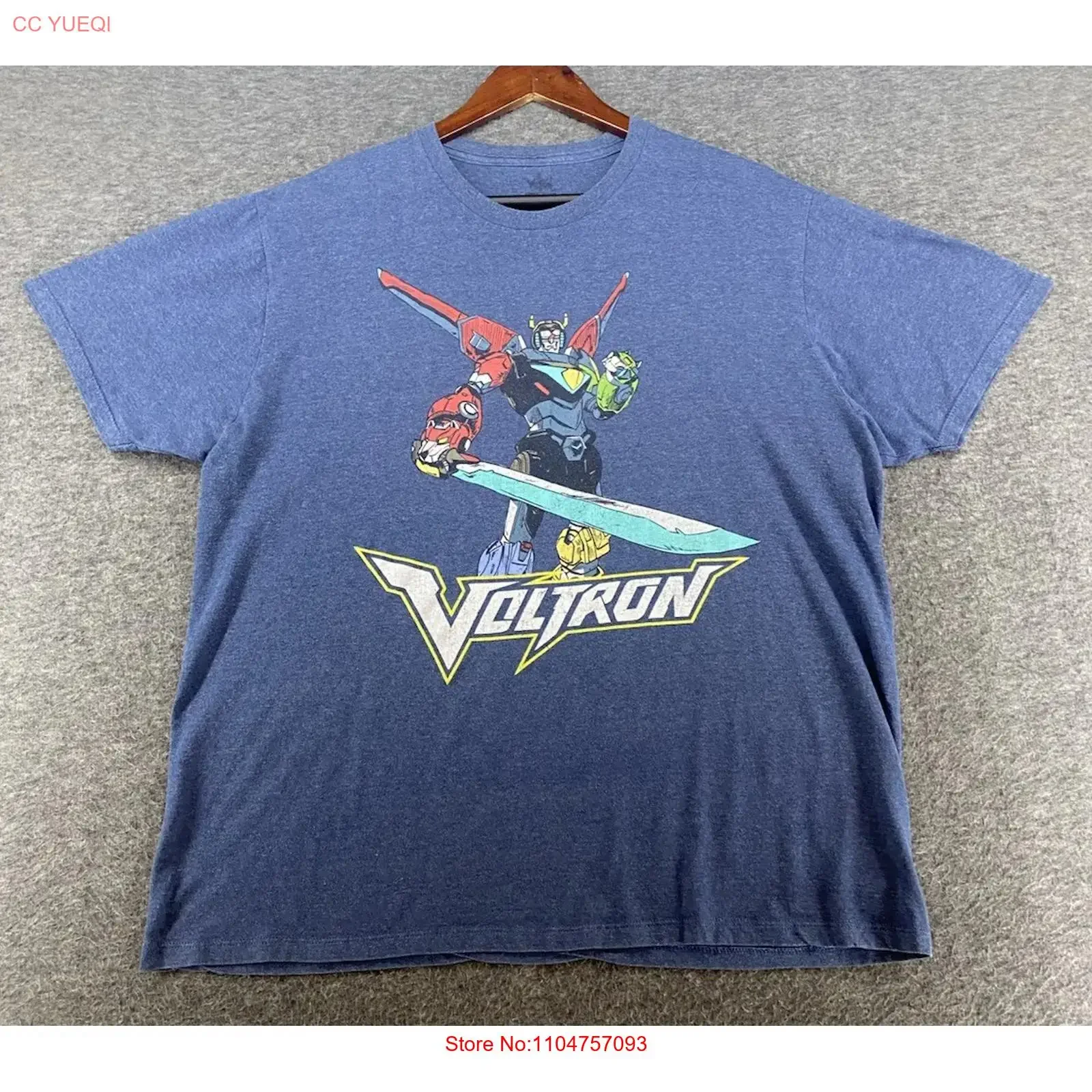 Voltron Legendary Defender Men s T Shirt Size XL SEE Photos vintage Washed streetwear Slightly Stretched Top For Everyday Wear
