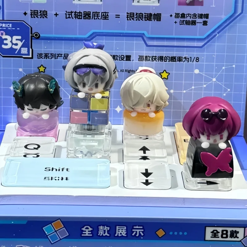 

Официальный товар Sunsyea Honkai Star Rail miHoYo, оригинальная версия Q, маленькая фигурка, колпачок для ключей Jingle Yuan Kafka Dan Heng