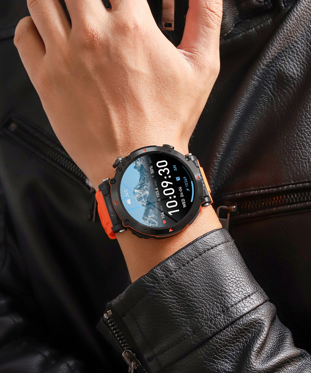 MEVADEN 1,7" großer Bildschirm Outdoor-Sportkompass Smart Watch Bluetooth Anruf Taschenlampe 600mAh Gesundheitsmonitor Smartwatch MD57 – Detail 24