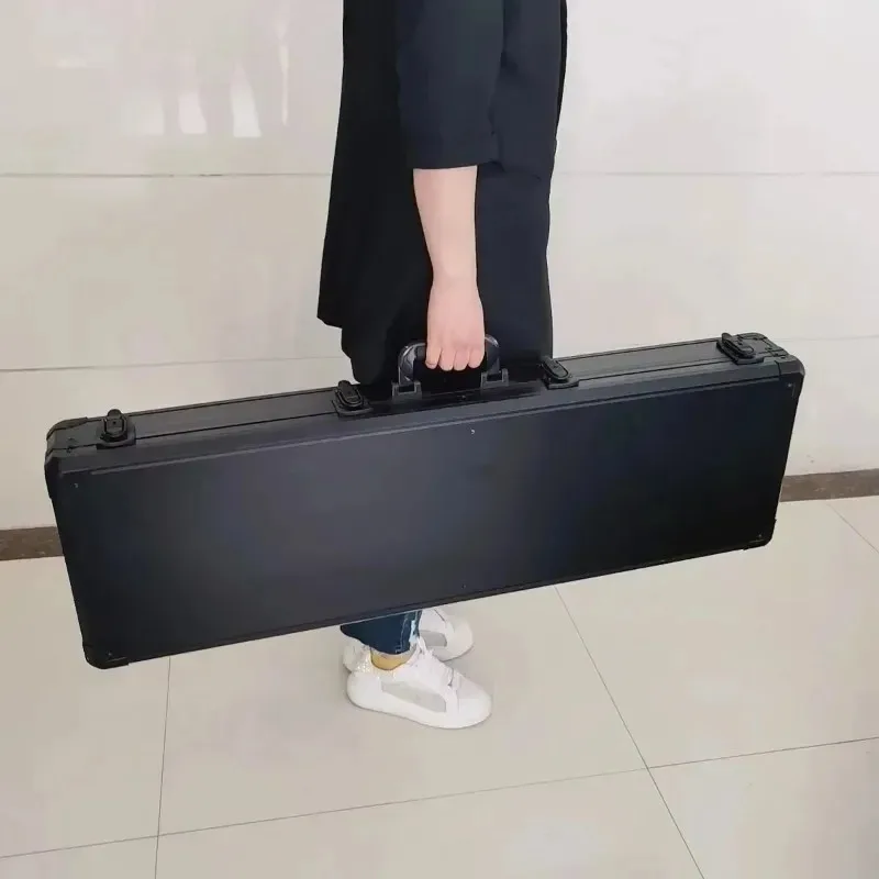 Equipment Safety Boxes with Sponge Extra Long Tool Packaging Box Instrument Cases Aluminum Alloy Frame Fish Pole Storage Box