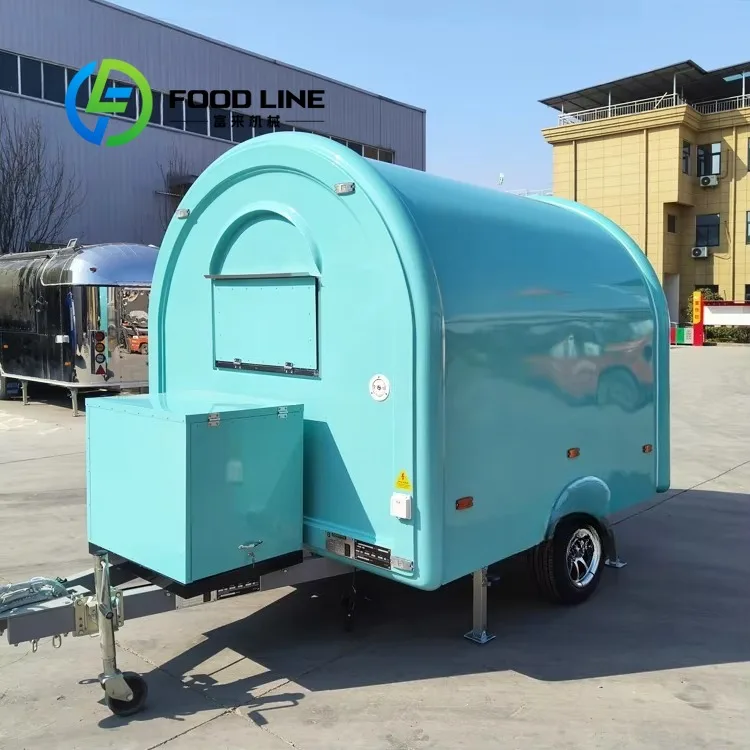 

Маленькая мобильная кухня Remorque Food Truck Food Trailer Мини-квадратный гамбургеры Пицца Барбекю Прицеп для фаст-фуда Тележка для продажи