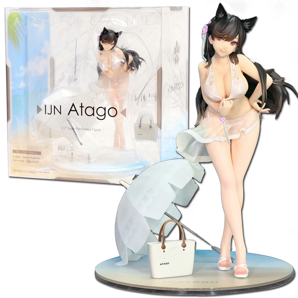 18 سنتيمتر أنيمي لعبة Azur Lane Atago Ver منتصف الصيف مارس أنيمي مثير فتاة عمل الشكل لعبة هنتاي الكبار جمع نموذج دمية الهدايا