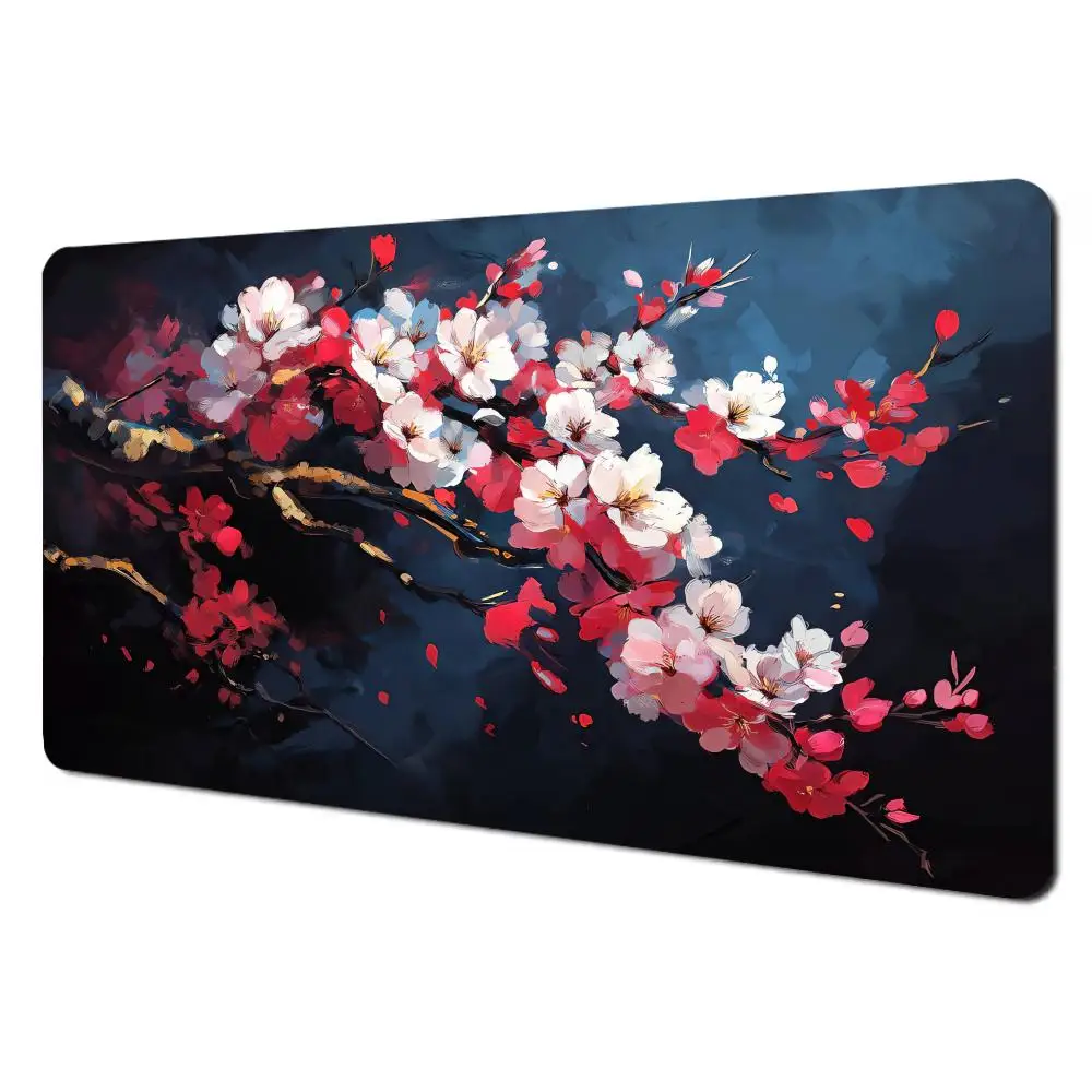 

Коврик для мыши Plum Bossom, большие коврики для компьютерного офисного игрового стола, резиновые противоскользящие коврики для игровой клавиатуры XXL, длинные настольные коврики